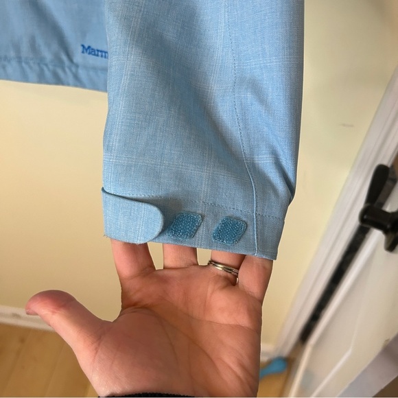 Marmot Waterproof Blue Plaid Ski Jacket Size S - Picture 3 of 16